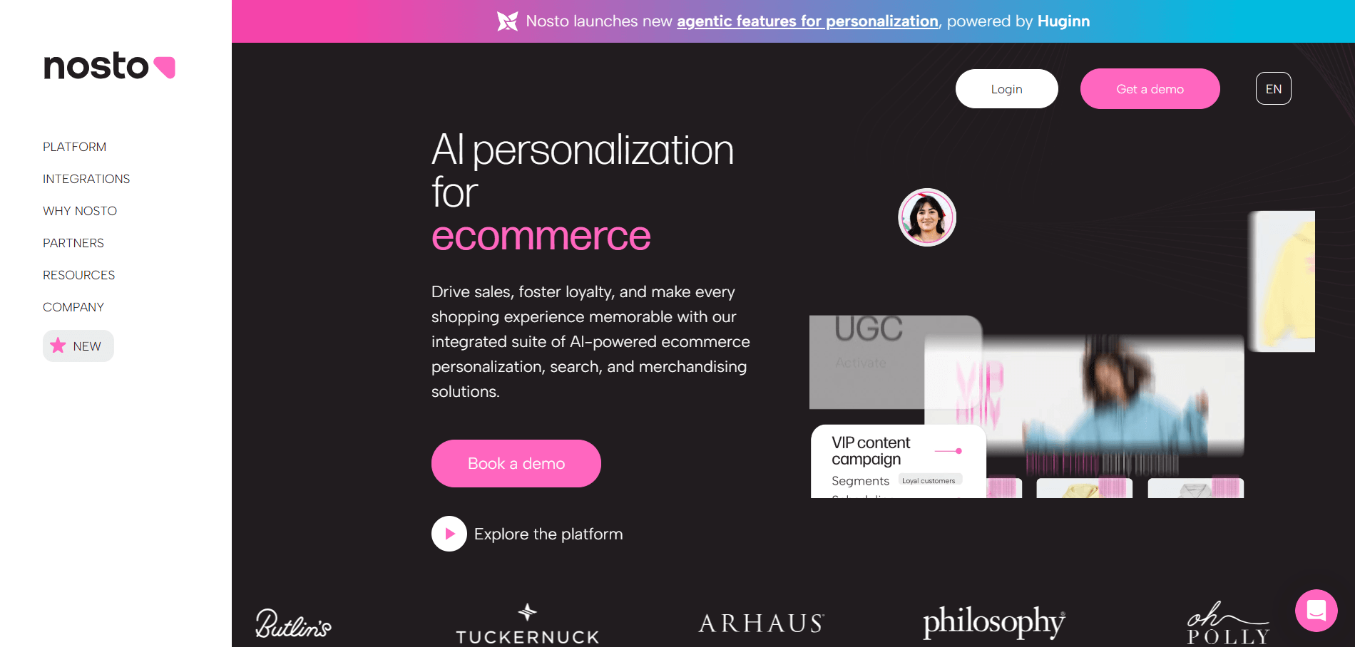 Nosto eCommerce personalization platform