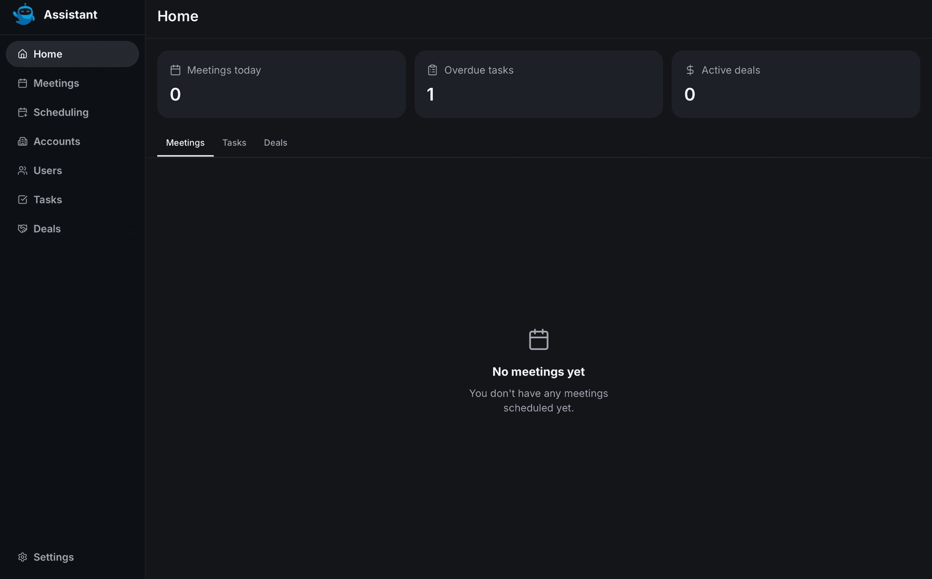 home dashboard with sidebar - desktop app overview - Intempt documentation