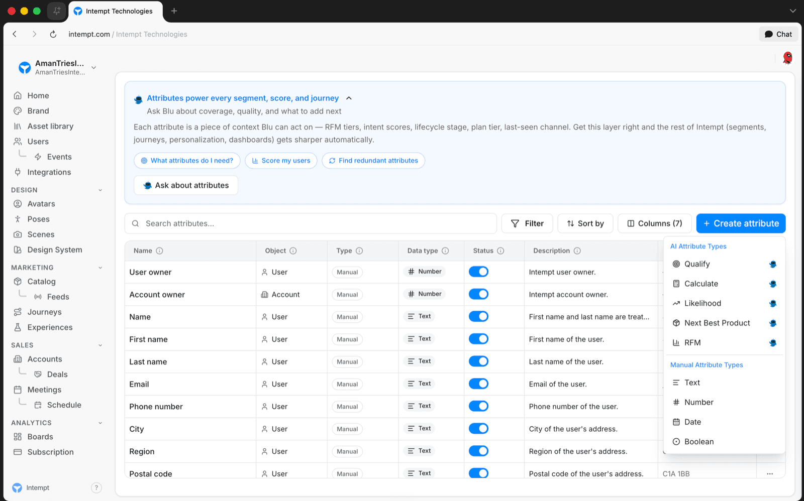 create attribute type picker - attributes - Intempt documentation