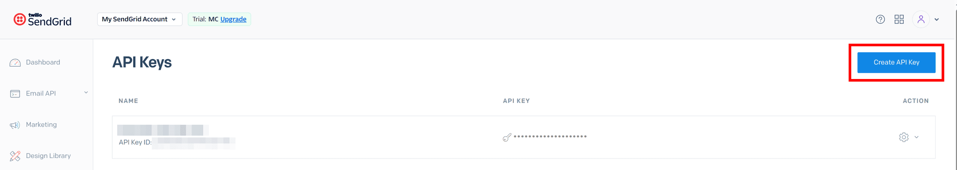create api key - sendgrid - Intempt documentation