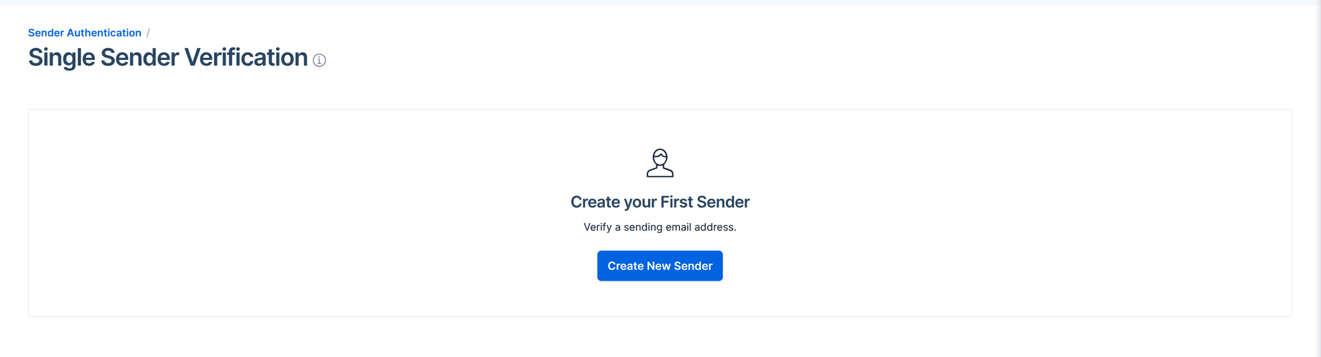 create new sender - sendgrid - Intempt documentation
