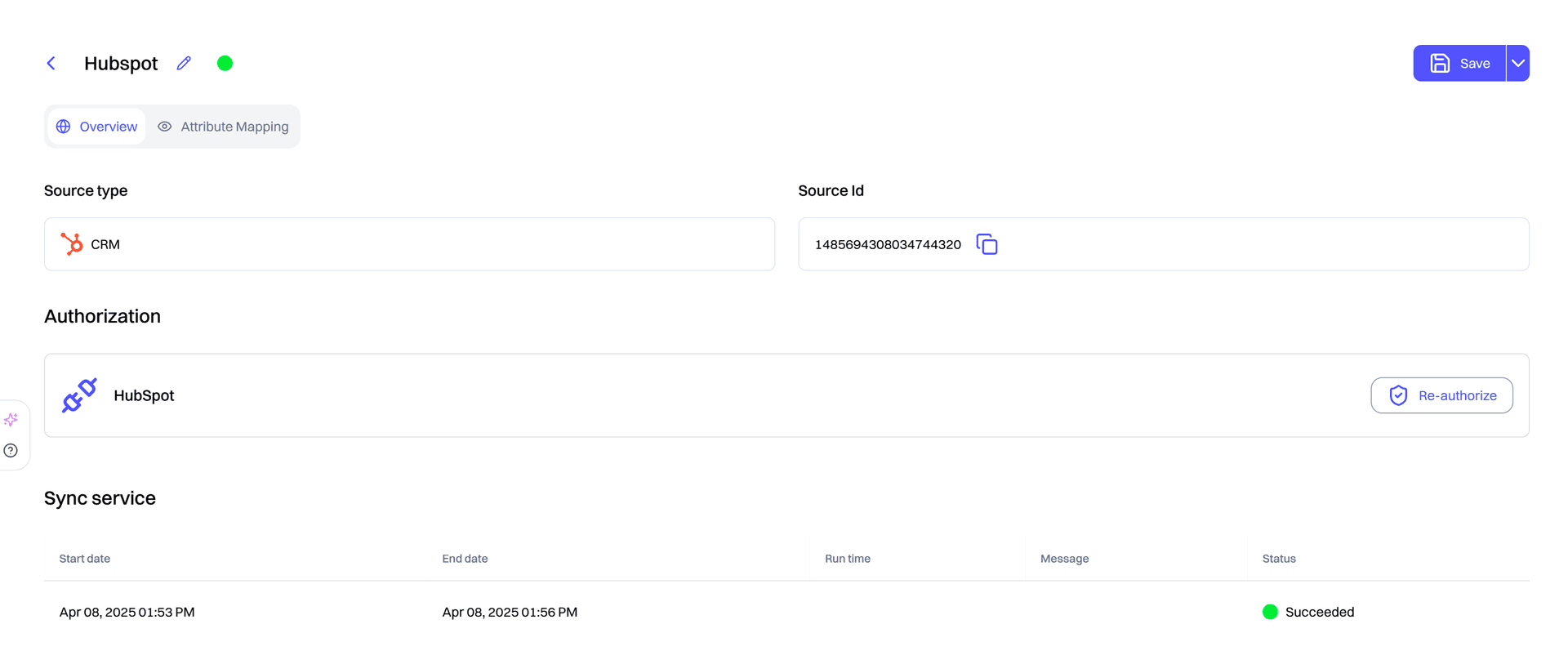 source overview - hubspot - Intempt documentation