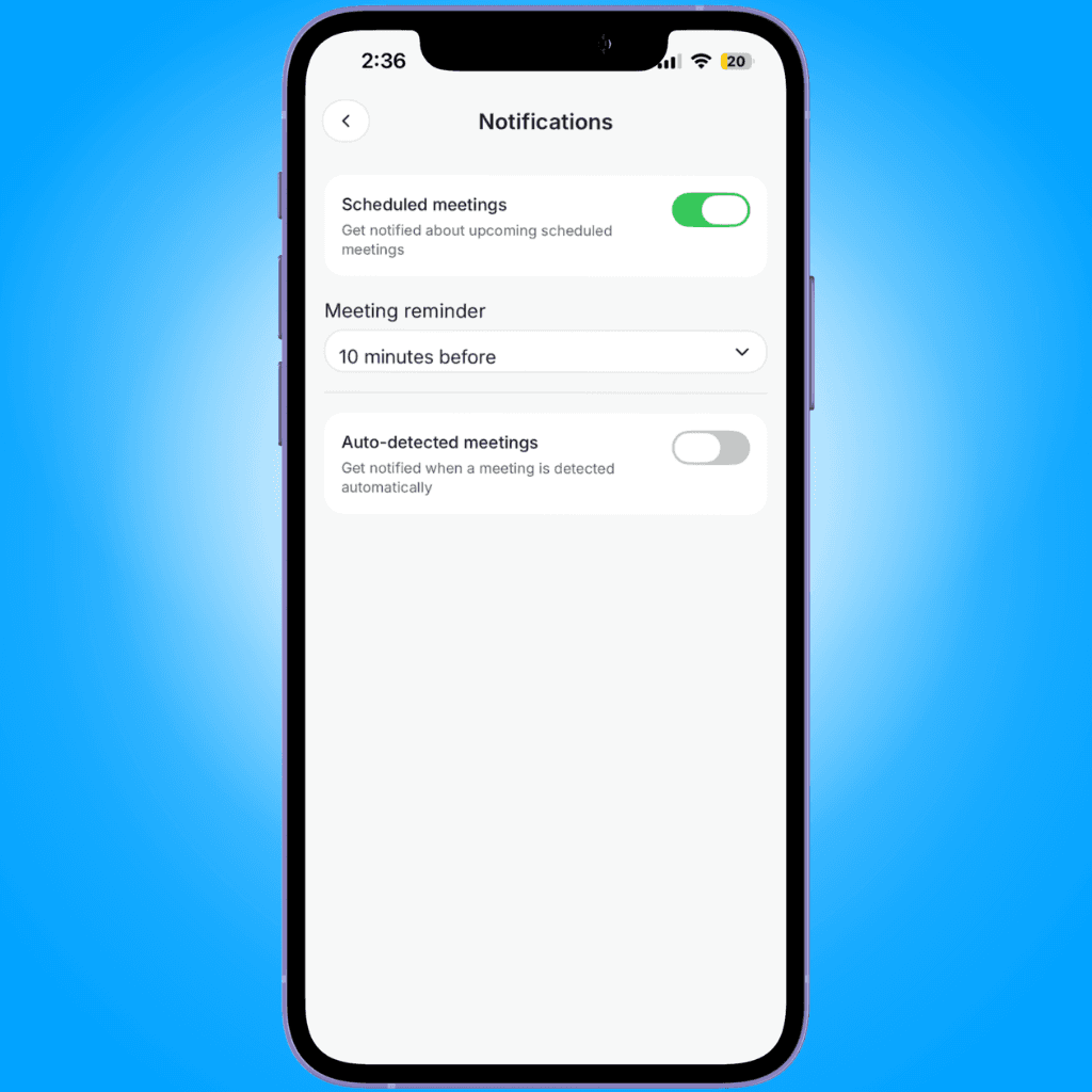notifications screen - mobile settings and customization - Intempt documentation