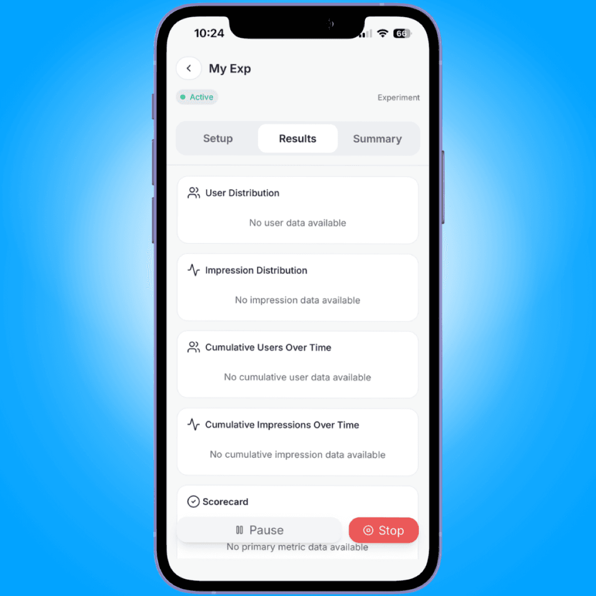 result tab switcher - viewing experiences on mobile - Intempt documentation