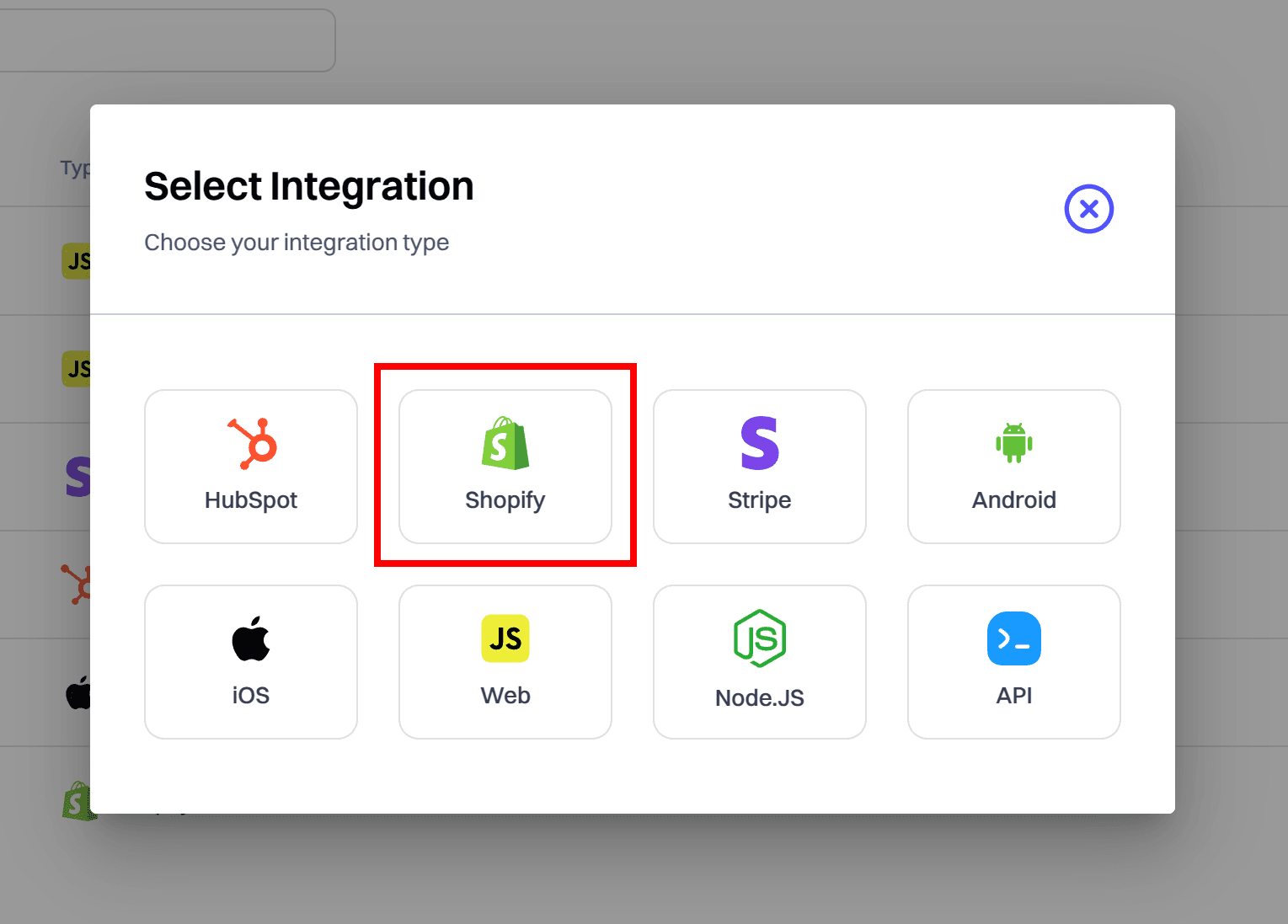 create source - shopify - Intempt documentation